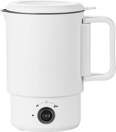 Draagbare Dubbele Waterkoker 300W/600W - Compact RVS Kooktoestel voor Reizen en Camping