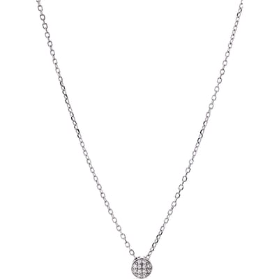 Luxenter Ketting van 925 sterling zilver en glanzende zirkonia met rhodiumafwerking - Micmir