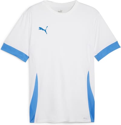 PUMA teamGOAL Matchday Jersey Heren Sportshirt - Puma White-Electric Blue Lemonade