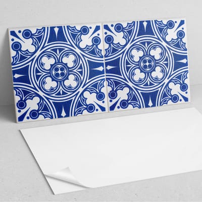 Coloray Wandpanelen Zelfklevend - Patroon met geometrische motieven PVC Wandpaneel - 100 cm x 50 cm - Blauw Wandbekleding Zelfklevend - 1 stuk - Texturen Wandpanelen Zelfklevend - Wandbord Keuken - Wandpaneel Badkamer