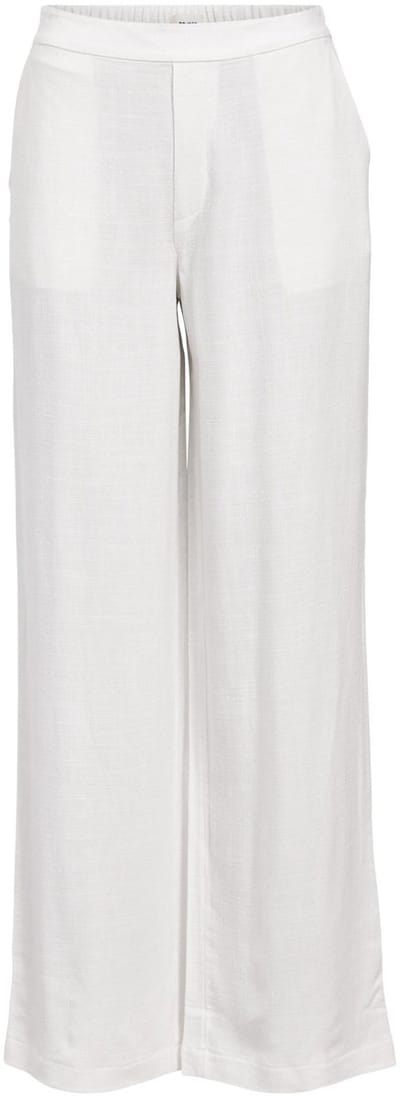 Object Sanne Aline Wide Leg Fit Broek Wit 34 Vrouw