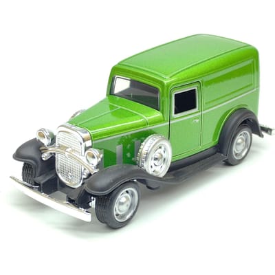1:34 Voiture Classique Vintage Simulation Vintage Alliage Tirer en Arrière Jouets pour Enfants Modèle de Voiture à Porte Ouvrante