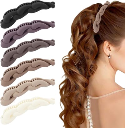 Matte Haarklemmen voor Dikker Haar, 6 Stuks Sterke Grip Clips voor Volumineuze Kapsels en Paardenstaarten, Ideaal Haaraccessoire voor Vrouwen