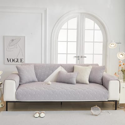 Katoenen Stoffen Bankkussen Vier Seizoenen Kussen Antislip Eenvoudig Modern Katoen Lente- en Zomerdagen Universele Bankhoes 70x70cm 1pcs grijs