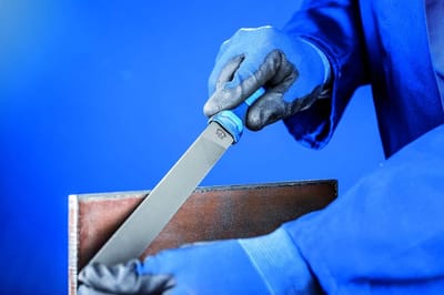 Bewerkingsvijl platte stomp 250 mm met ergonomisch handvat