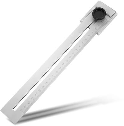 Cosensi- Houtbewerkingsregel 0-250mm - Koolstofstaal - Verstelbare Knop - Hoge Nauwkeurigheid 0,1mm - Slijtvast - Duidelijke Weegschaal - Markeerliniaal