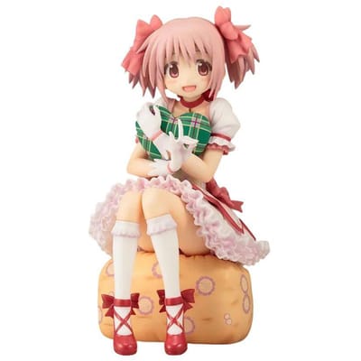 Aniem Puella Magi Madoka Magica Figuur Kaname Madoka Magische Meisje PVC Anime Actiefiguren Perifere Standbeeld Cartoon Model Speelgoed beige