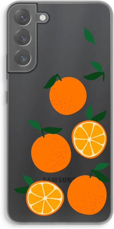 Case Company® - Hoesje geschikt voor Samsung Galaxy S22 Plus hoesje - Will you be my clementine - Soft Cover Telefoonhoesje - Bescherming aan alle Kanten en Schermrand