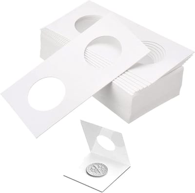 Set van 100 Kartonnen Dozen voor Munten - Munthouders, Bescherming en Collectie van Munten (Afmeting 31,5 mm)