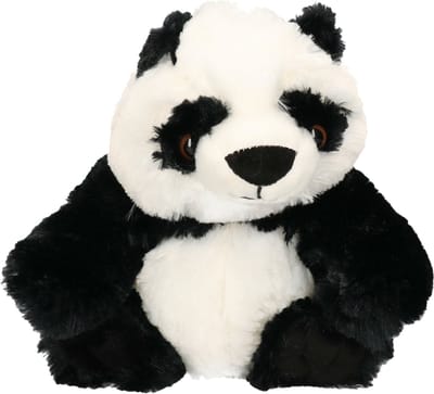 Ravensden Pluche knuffel panda - zwart/wit - 30 cm - pandaberen knuffeldieren