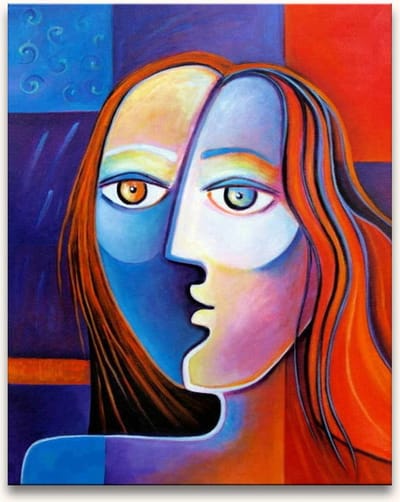 Handgeschilderd schilderij Olieverf op Canvas - Pablo Picasso 'Pascalle bij Maanlicht'
