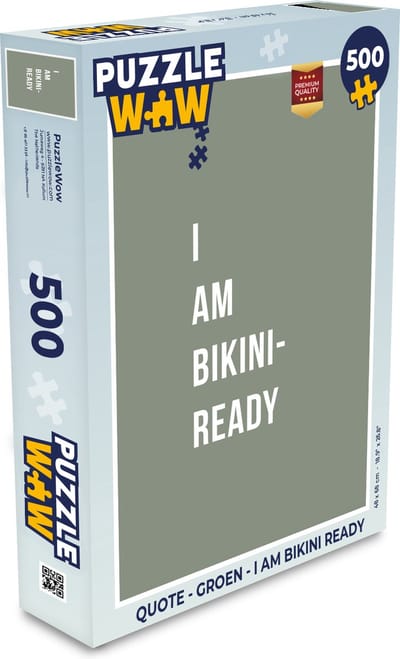 Puzzel Quote - Groen - I am bikini ready - Legpuzzel - Puzzel 500 stukjes