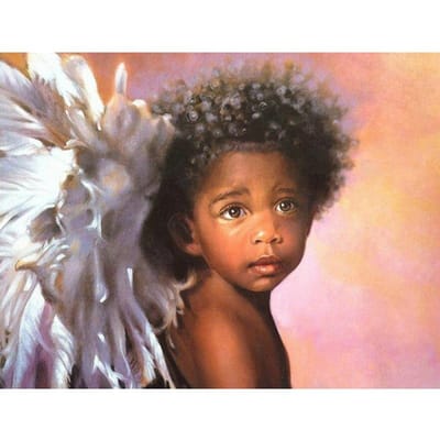 Diamant peinture petite fille ange 5D bricolage diamant mosaïque diamant broderie artisanat Kit 20X30CM black