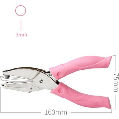 Kleine Enkelgatspunch Comfortabel Handvat Compact Lichtgewicht Handheld Gatensnijder voor Thuis 3mm Medium Round Hole