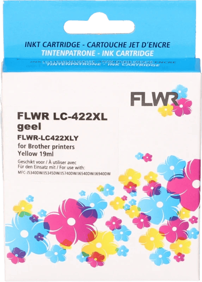FLWR - Cartridges / Brother LC-422XL / geel / Geschikt voor Brother