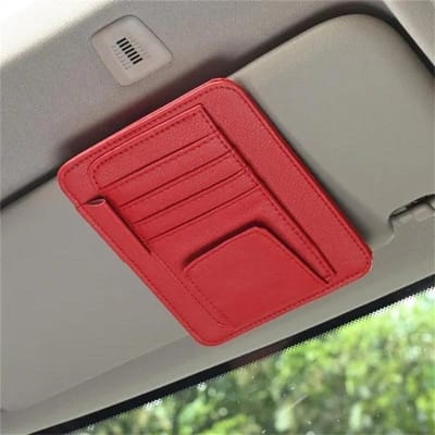 1Pc Binnen Auto Bril Multi-Pocket Clip Houder Opbergkaart PU Lederen Houder Tassen Zonnescherm Tas Auto's Opbergruimte 12.5*15.5cm