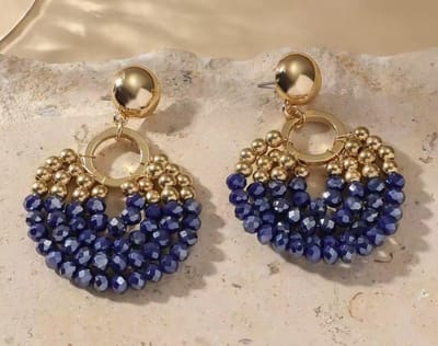 Oorringen Boho Round Beads - Kralen - Feestdagen - Shine - Blauw