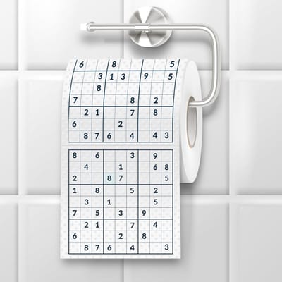 Sudoku WC-papier voor puzzelliefhebbers - speel terwijl je ontspant