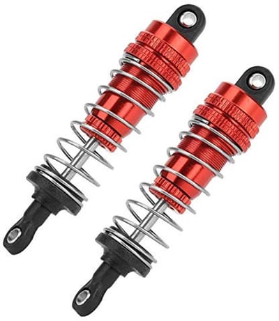 Dailygoody - Metalen schokdemper - RC veerpoot - Duurzaam en stevig - Rood/blauw - Schokdempers voor WLtoys 144001 - Geschikt voor 0 - 10 jaar - Model...