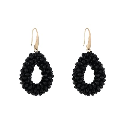 Oorbellen Crystal Drop [M] - Party - Feestdagen - Kralen - Crystal Beads - Cadeau - Zwart