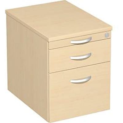 Verrijdbaar ladeblok ALICANTE, 1 schuiflade, hangmappenlade, B 430 x D 600 x H 566 mm, esdoornpatroon