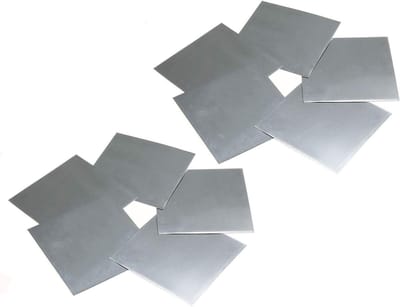 10 Stuks Hoogwaardige Zinkplaten 99.9% Zuiverheid voor Laboratoriumgebruik - 100x100x0.2mm, Wetenschap, Experimenten, Materiaal