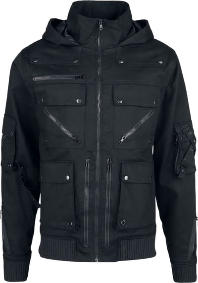 Chemical Black - Gothic Tussenseizoensjas - Corbin Jacket Mannen - S tot 3XL - voor Mannen - zwart