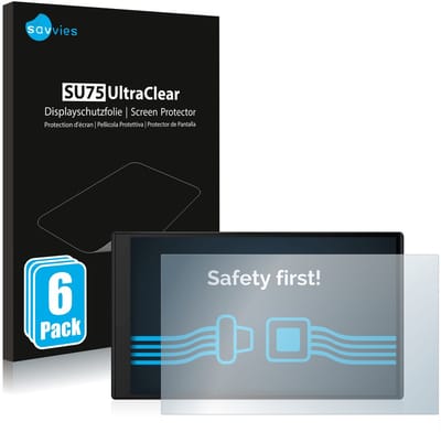 Savvies - Screenprotector voor Garmin DriveSmart 76 - Folie Beschermfolie transparant 6 Stuks