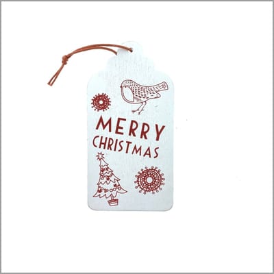 Luxe Kerst kaartjes - Cadeau kaartjes - Hout - Merry Christmas - 20 Stuks