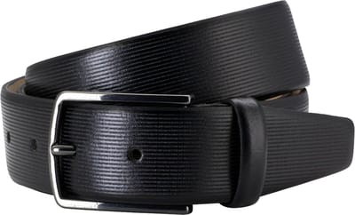 LINDENMANN leren heren riem - zwart