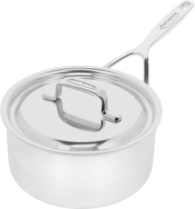 Demeyere 5-Plus RVS Steelpan Met Deksel 18 cm - Roestvrijstalen Sauspan 1,9 L - Geschikt Voor Alle Warmtebronnen Inclusief Inductie - Duurzaam - Volledig PFAS- PFOA- en PTFE-vrij