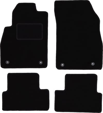 Zwarte veloursmatten voor: Opel Astra J hatchback, sedan, stationwagen, sports tourer (2009-2015)