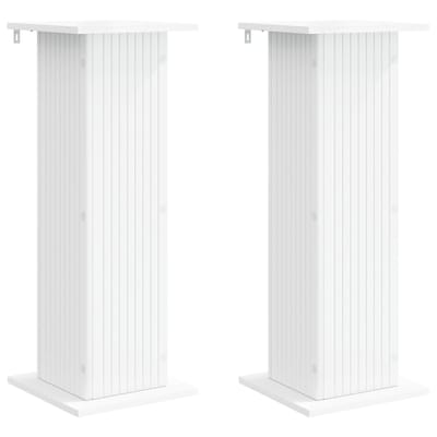 vidaXL - Plantenstand - 2 - st - Wit - 30,5 - x - 30 - x - 80,5 - cm - Bewerkt - hout