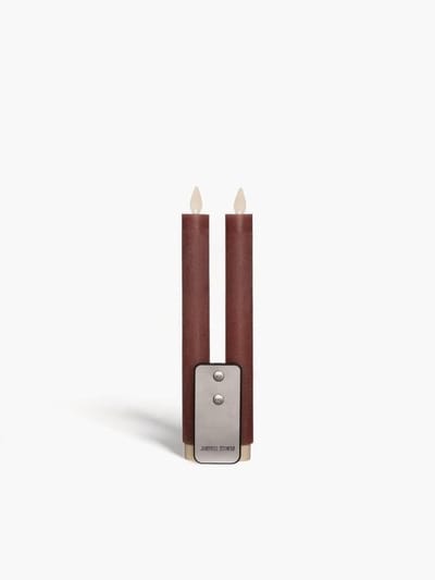 SnelShoppen - LED Dinner Candles met Bewegende Vlam 'Oslo' Set van 2 Antique Pink - Veilige Kaarsen voor Feest, Kerst, Kinderen en Huisdecoratie