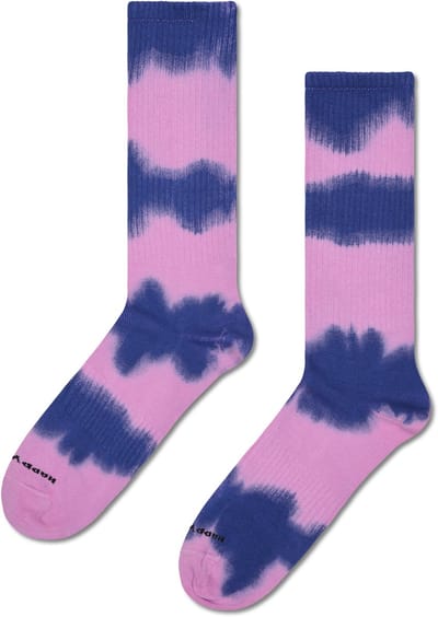 Happy Socks Tie-dye Stripe Sneaker Sock - unisex sokken - roze - Unisex - Maat: 41 - 46