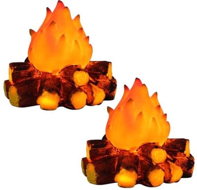 3D LED Nep Kampvuur Nachtlampje - Vlamloze Kaars voor Decoratie