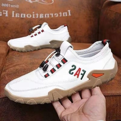 Nieuwe Casual Leren Schoenen Herenschoenen Veterschoenen Leren Schoenen Outdoor Zachte Zool Comfortabele Heren Casual Schoenen 44 black
