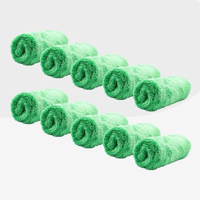 Detailrs Buff Towel 10 Pack - Microvezeldoek Auto - Polijstdoek Auto - Microvezel Doek - Extra Zacht - Auto Wassen
