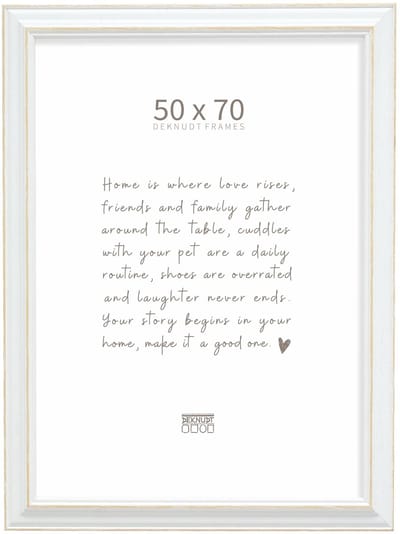 Deknudt Frames fotolijst S221H1 - wit met naturel accent - 50x70 cm
