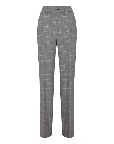 Long Straight Trousers Prince Of Wales