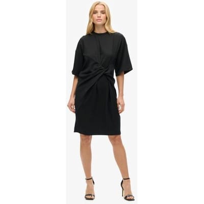 Superdry Twist T-shirtjurk in Gelimiteerde Oplage Zwart Grootte: 36