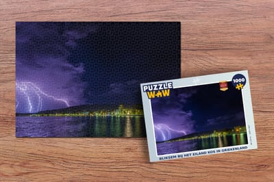 Puzzel Bliksem bij het eiland Kos in Griekenland - Legpuzzel - Puzzel 1000 stukjes volwassenen