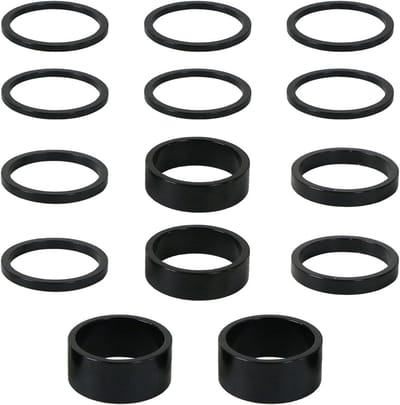 Voorvork Ringen Set - Stuurverhogers Fiets - Fiets Comfort Verhogen - Anti-slip Ontwerp - 14 Stuks - Zwart