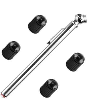 Potlood bandenspanningsmeter - Bandenmeter - Veilig rijden - Nauwkeurige meting - 146 cm - Zilver