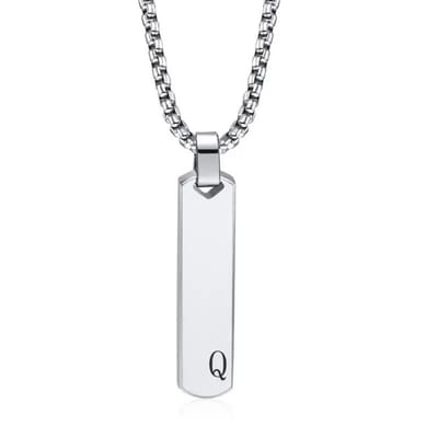 Livano Ketting - Heren - Staal - Nep zilver - Met Hanger - Q