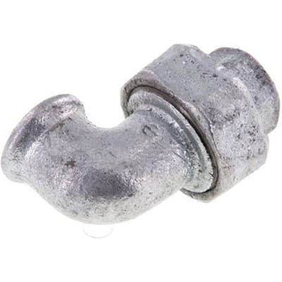 90Graden Union Connector Rp1/2'' Vrouwelijk Gietijzer Conische Dichting 25bar (351,25psi)