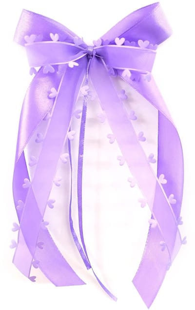 Dailygoods- Autostrikken 10 Stuks - Organza Hartjes - Autosieraden - Bruiloftsdecoratie - Feestdecoratie - 12-13 cm Breed - Decoratiestrikken