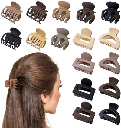 aladdien - Haarklemmen - Kleine Haarclips - Antislip voor Fijn en Middel Dik Haar - Matte Haarspelden - Haaraccessoires voor Vrouwen - Ideaal voor D..