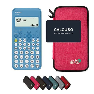 Casio fx-82NL incl. WYNGS Beschermhoes Roze - Wetenschappelijke Rekenmachine - Basis Pakket