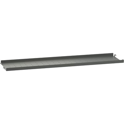 String Furniture Metalen legplanken - dark grey - met lage rand - 78 x 7 x 20 cm